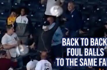 back to back foul balls to the same fans a breakdown youtube thumbnail