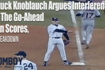chuck knoblauch argues interference as the go ahead run scores a breakdown youtube thumbnail