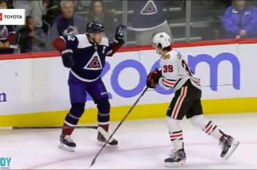 dennis gilbert and gabriel landeskog drop the gloves a breakdown youtube thumbnail