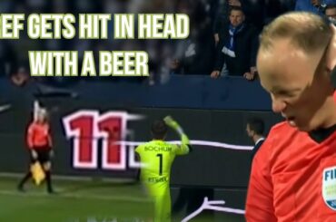 fan hits ref in the head with a beer a breakdown youtube thumbnail