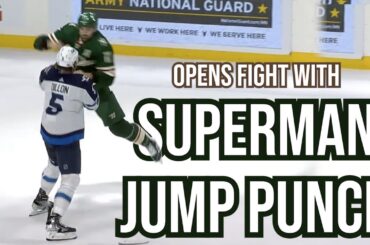 foligno opens up fight with a superman punch a breakdown youtube thumbnail