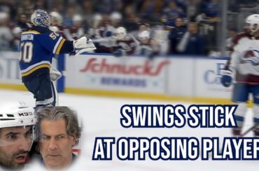 goalie swings his stick at opponents face a breakdown youtube thumbnail