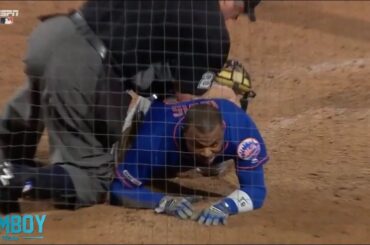 joe west falls on top of rajai davis a breakdown youtube thumbnail
