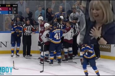 maceachern hits burakovsky after the whistle and a woman in the front row loves it a breakdown youtube thumbnail