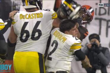 myles garrett hits mason rudolph in the head with his own helmet a breakdown youtube thumbnail