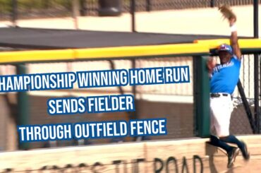 outfielder goes through fence on game winning home run a breakdown youtube thumbnail