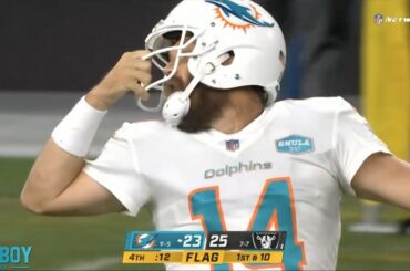 raiders and dolphins swap leads multiple times in last 4 minutes a breakdown youtube thumbnail