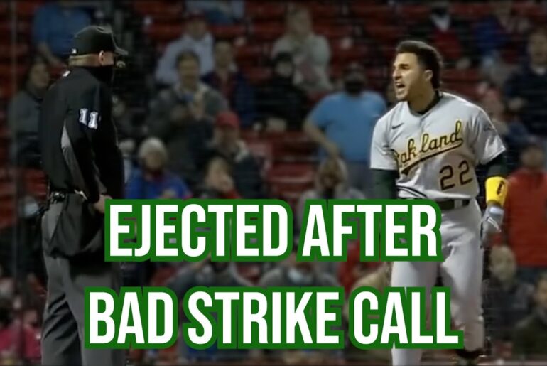 ramon laureano screams at ump after getting ejected a breakdown youtube thumbnail