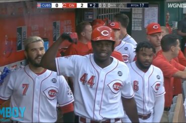 reds rookie aristides aquino hits 3 home runs in a row a breakdown youtube thumbnail