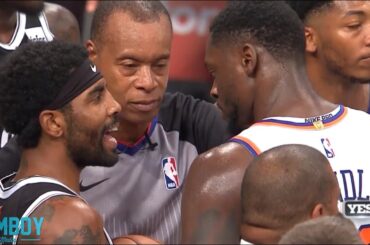 the knicks and nets push each other a little and tell each other to relax a breakdown youtube thumbnail