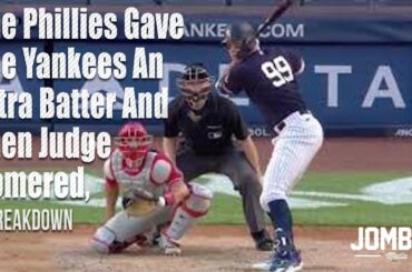 the phillies gave the yankees an extra batter and then judge homered a breakdown youtube thumbnail