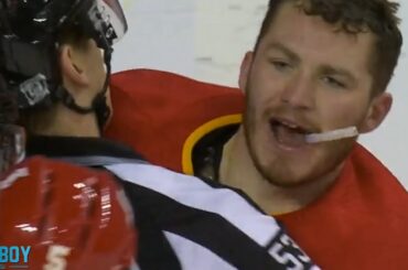 tkachuk gets puck flipped at him and doesnt like it a breakdown youtube thumbnail