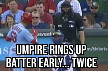 umpire rings up batter on strike 2 in back to back at bats a breakdown youtube thumbnail