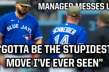 Blue Jays manager messes up and has to remove starting pitcher a breakdown