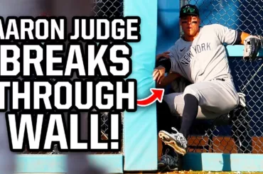 Aaron Judge breaks the wall while making a great catch a breakdown