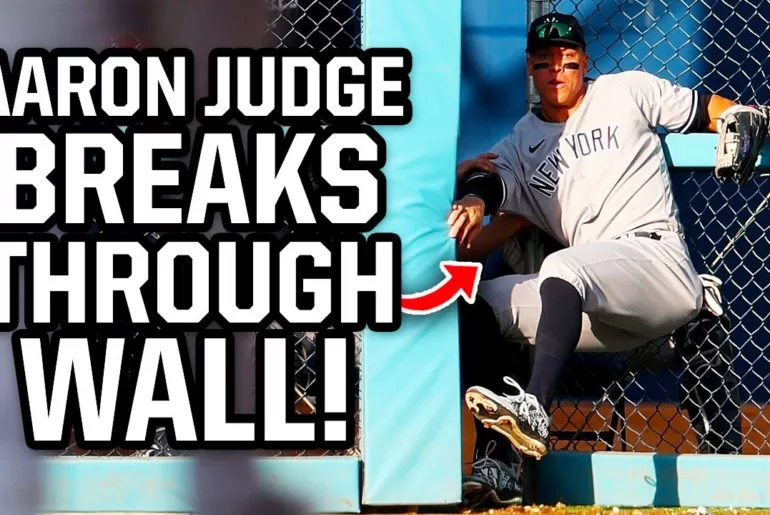 Aaron Judge breaks the wall while making a great catch a breakdown