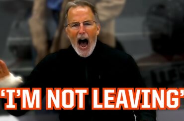 Tortorella gets ejected from the game but refuses to leave a breakdown